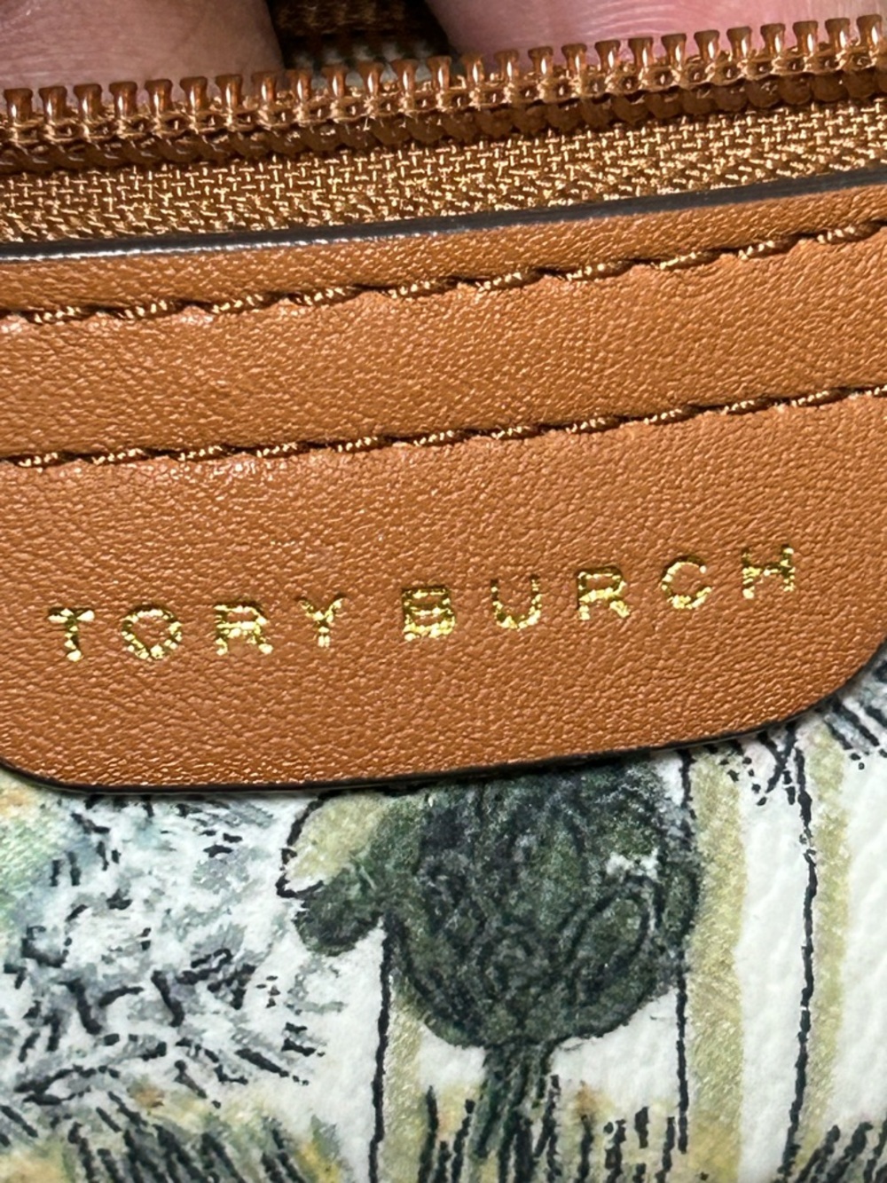 Tory Burch Kerrington Small Zip Floral Coated Canvas Tote Approx. 15 x 10 x 4 - Picture 15 of 17